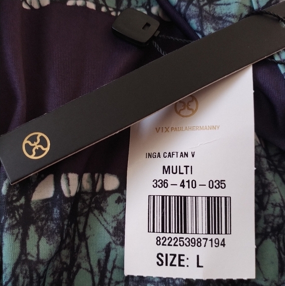 VIX Paula Hermanny Swimsuit Kaftan Coverup L - Picture 4 of 13